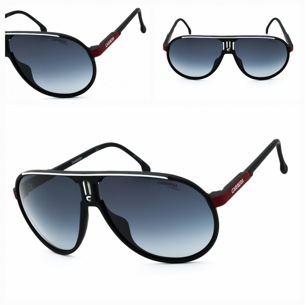 CARRERA CHAMPION/N Black and Red Aviator Sunglasses